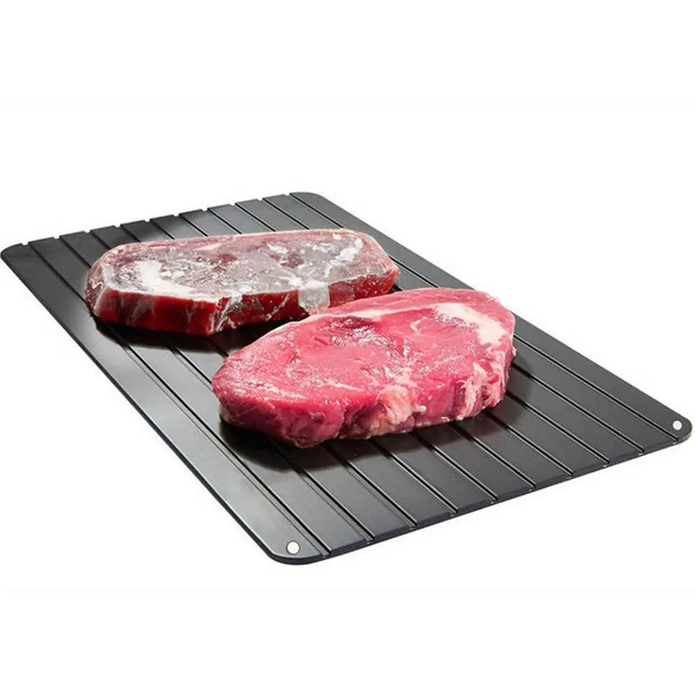Meat Thawing Tray, 1 Count Rapid Defrosting Tray, High Density Aluminum Thawing Tray for Defrosting Frozen Food, Fast Thawing Plate for Meat Pork Beef Fish, Kitchen, Kitchen Cooking Accessories