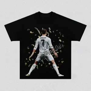 Cristiano Ronaldo Youth and Adult T-shirt and Sweatshirt Graphic Tees Tees Graphic Shirts CR7 Celebration Pose Soccer Legend Fan Shirt Football Star Vintage Aesthetic Gift for Men Women Kids Apparel