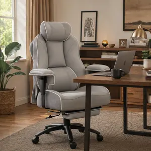 Ergonomic Office Chair - Big & TallExecutive Desk Chair with Pocket Spring LumbarSupport, High-Back Adjustable Gaming Chair,Removable Footrest & 3D Armrests
