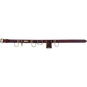 Adjustable Tool Belt  Hooks Hammer Hatchet Holder Tape Measure Drill Holster (Dark Brown)