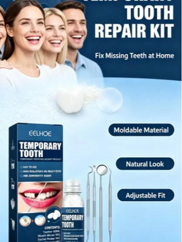DIY Temporary Fake Teeth Kit, Halloween Vampire Cosplay Denture Prop Set