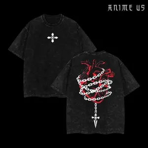 Berserk "Skull Knight" Vintage Unisex Oversize Anime Washed T-shirt, graphic tee,anime merch fan, outfits men,boys merch