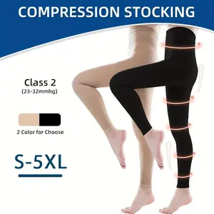 Compression Socks For Women, 20-30mmHg Support Tights, Opaque Footless Waist High Compression Stockings & Leggings