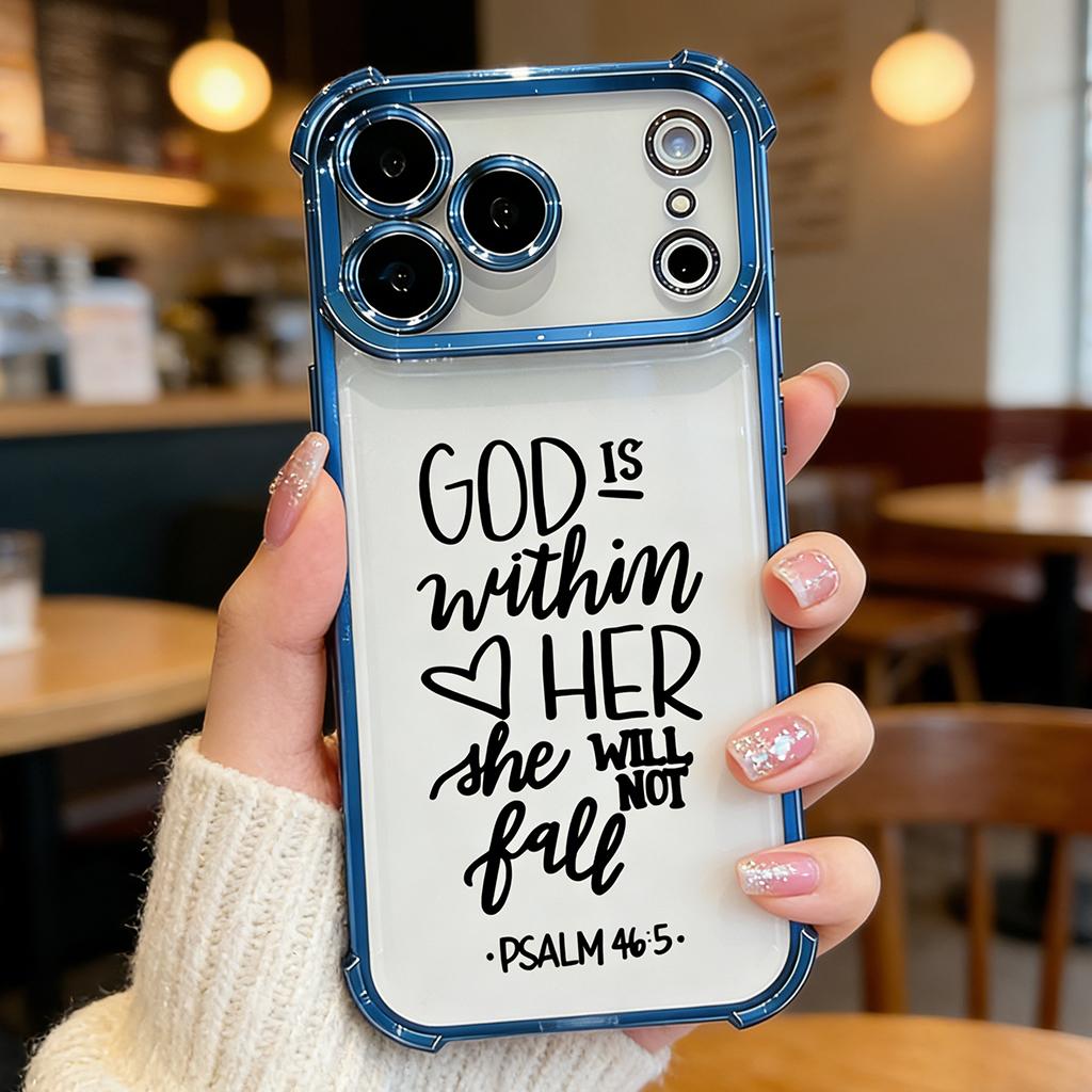 God Is Within Her iPhone Case Psalm 46:5 for iPhone 11 12 13 14 15 16 17 Pro Max Plus Air Minimalist Christian Cover DDSJ-260407022