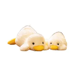 Ugly-cute fluffy little white duck plush toy, duck doll, stuffed toy for sleeping companionship, cute birthday gift