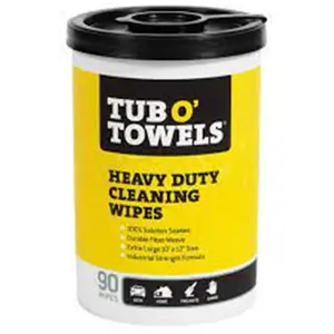 Tub O Towels TUBTW90 Tub O Towels Heavy Duty Cleaning Wipes, 90 Count