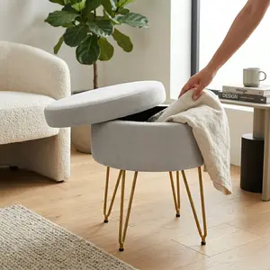 Xan Storage Stool, (13"x13"x17.5")