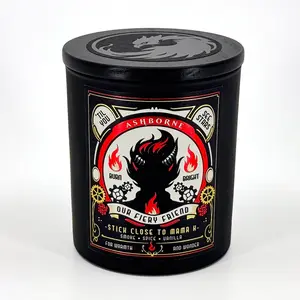 Our Fiery Friend - 8oz Scented BG3 Candle - Smoke, Spices, Vanilla - Natural Coconut Wax - 35 h Burn Time - Gaming Decor and Fragrance
