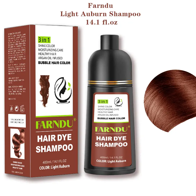 Light Auburn Hair Dye Shampoo- 14.1 fl.oz