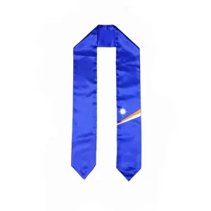 Marshall Island Flag Graduation Stole, Sash, Marshallese, Scarf, Gift, Students, High Quality, High School, College, Scarves, Adults, Men and Women, Satin
