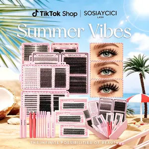 [SOSIAYCICI - MULTI-SCENE SERIES] 2080PCS Eyelash Clusters Kit, Cosmetic False Lashes, Mixed Length Styles Curls, Natural Fluffy Volume Individual Lashes, Easy-to-Apply DIY Lashes at Home, Perfect for Women Girls Beginners, Lash Gift Pack with Lash Tools