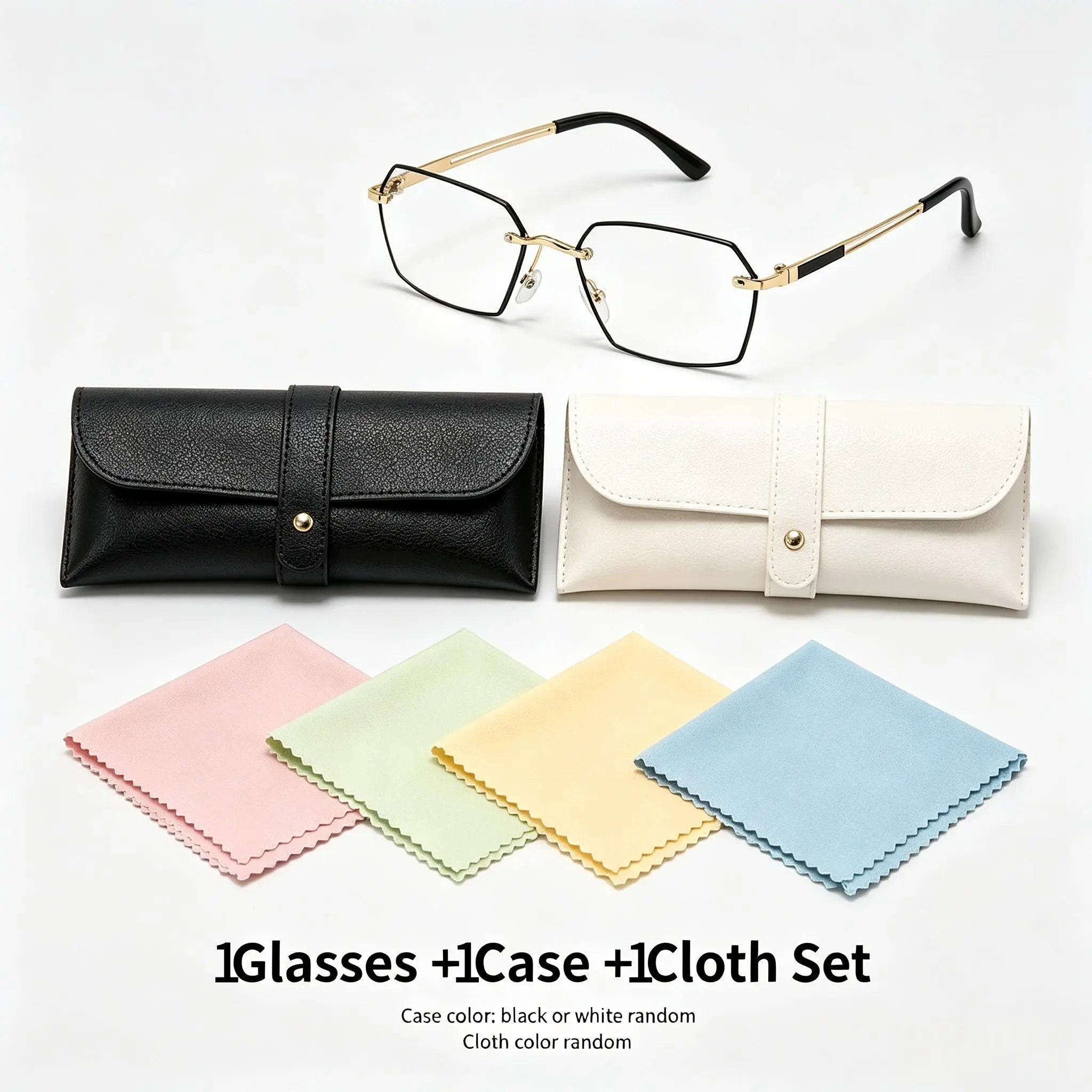 Photochromic Blue Light Blocking Reading Glasses for Men, Rimless Gold Frame Computer Readers Complete Set – 1 Glasses + Case & Cloth (Colors May Vary)