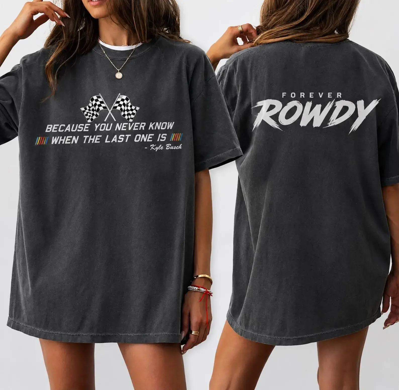 [Comfort Colors] Kyle Busch Tribute Shirt, NASCAR Legend Memorial Tee, RIP Rowdy Tee, Racing Shirt, Racing Fan Tee, Legend Shirt