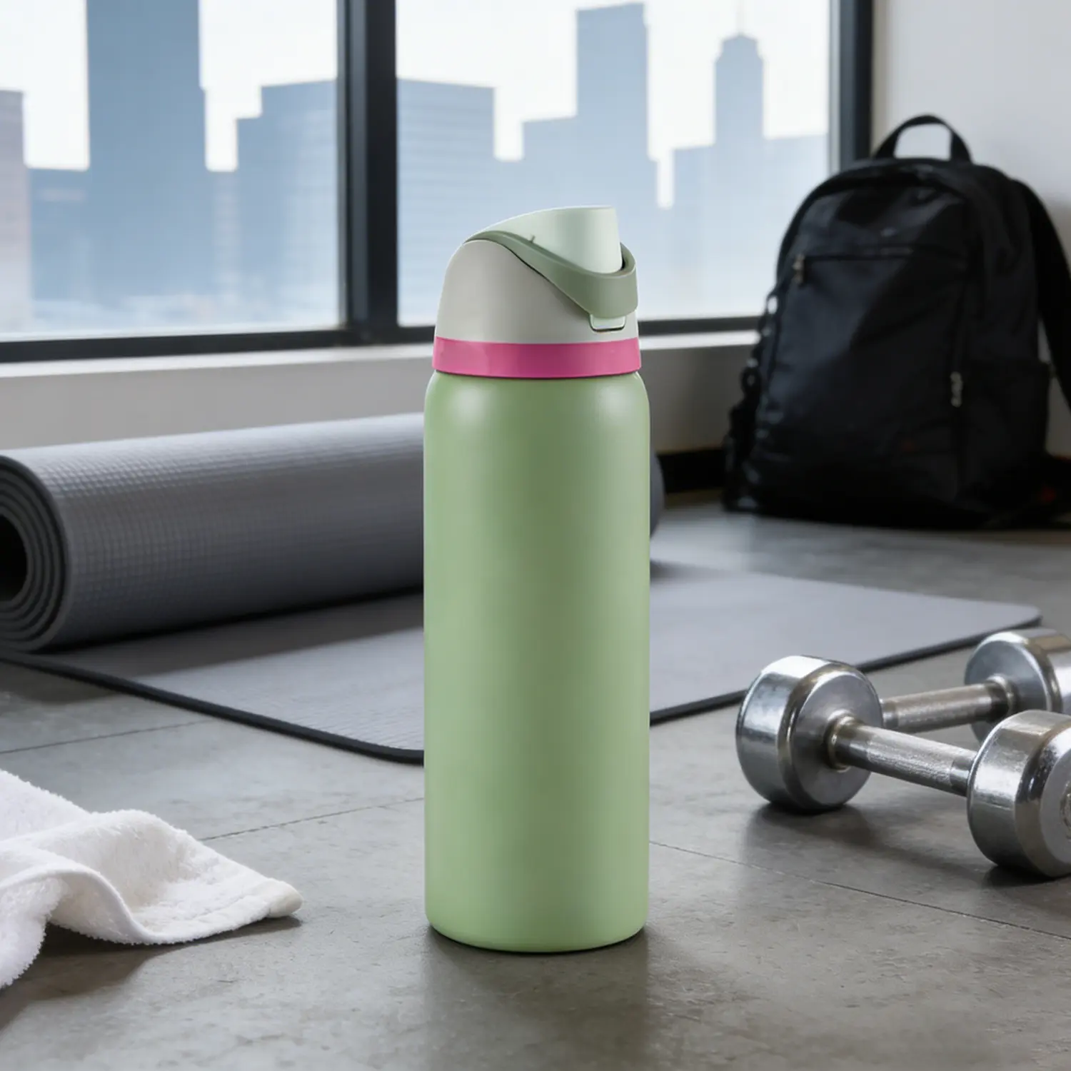 0wI Avocado color Aquarius stainless steel bottle,32OZ/945ml,can retain heat for up to 24h. suitable for brewing coffee and making iced drinks. The design is exquisite and it is suitable for use in various occasions