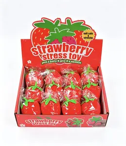 Toymendous 2026 5" Extra Large Strawberry Squishy Stress Ball - Rare, Non-Toxic, Safe, Durable Fruity Fidget Toy for Stress Relief, Sensory Play (Ages 3+)