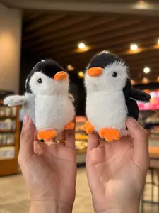 High-end feel penguin plush toy bag charm cute bag accessory doll small ornament backpack charm