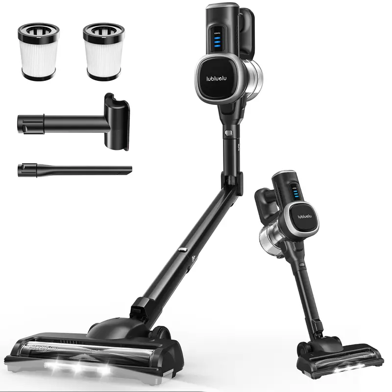 Lubluelu Cordless Handheld Vacuum Cleaner - 230W Brushless Motor, Touchscreen Control, Lightweight Wireless Vacuum, HEPA Filter, 50 Minutes Max Up to 50 Min Run Time, for Hard Floors, Pet Hair Cleaning