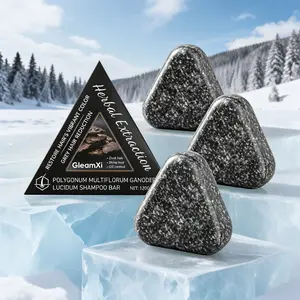 120g Triangle Herbal Haircare Shampoo Bar - Olive & Coconut Cleanser with Polygonum Multiflorum & Plant Extracts, Repair, Anti-Frizz, Oil Control, Deep Hydration, Gentle Scalp & Hair Cleansing for Reduced Dryness & All-Day Freshness