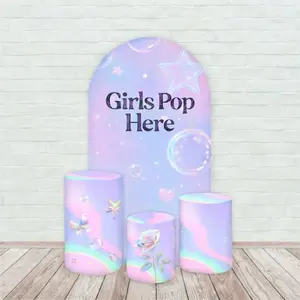 Pop Girls Arch Backdrop and Cylinder Covers