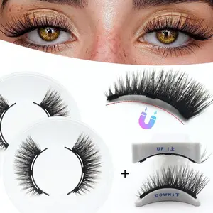 Magnetic False Eyelashes with Clips, No Glue Needed, Easy Peel off & Remove, Natural Curl Effect, Perfect for Daily Use