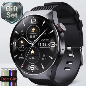Smart Watches for Women Men, 1.45" HD Smartwatch with 40 Sports Modes, Bluetooth Call & Music Control for iPhone/Android - Black