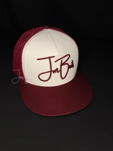 JM Signature Maroon/white