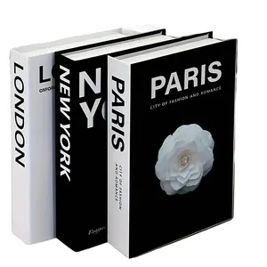 3pcs Modern Minimalist Scandinavian Style Foldable Faux Imitation Decorative Books Set, Photography Prop Decoration for Home Staging, Elegant Soft Furnishings