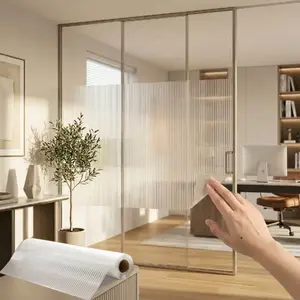 Privacy Glass Film, No Adhesive Invisible Anti-Spy Window Sticker, Sun Protection UV Blocking, Easy Install Removable, Waterproof Scratch-Resistant, Nordic Style Decorative Glass Film