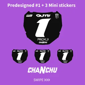 Predesigned #1 and 3 mini decals - Made to order NO CUSTOMIZABLE