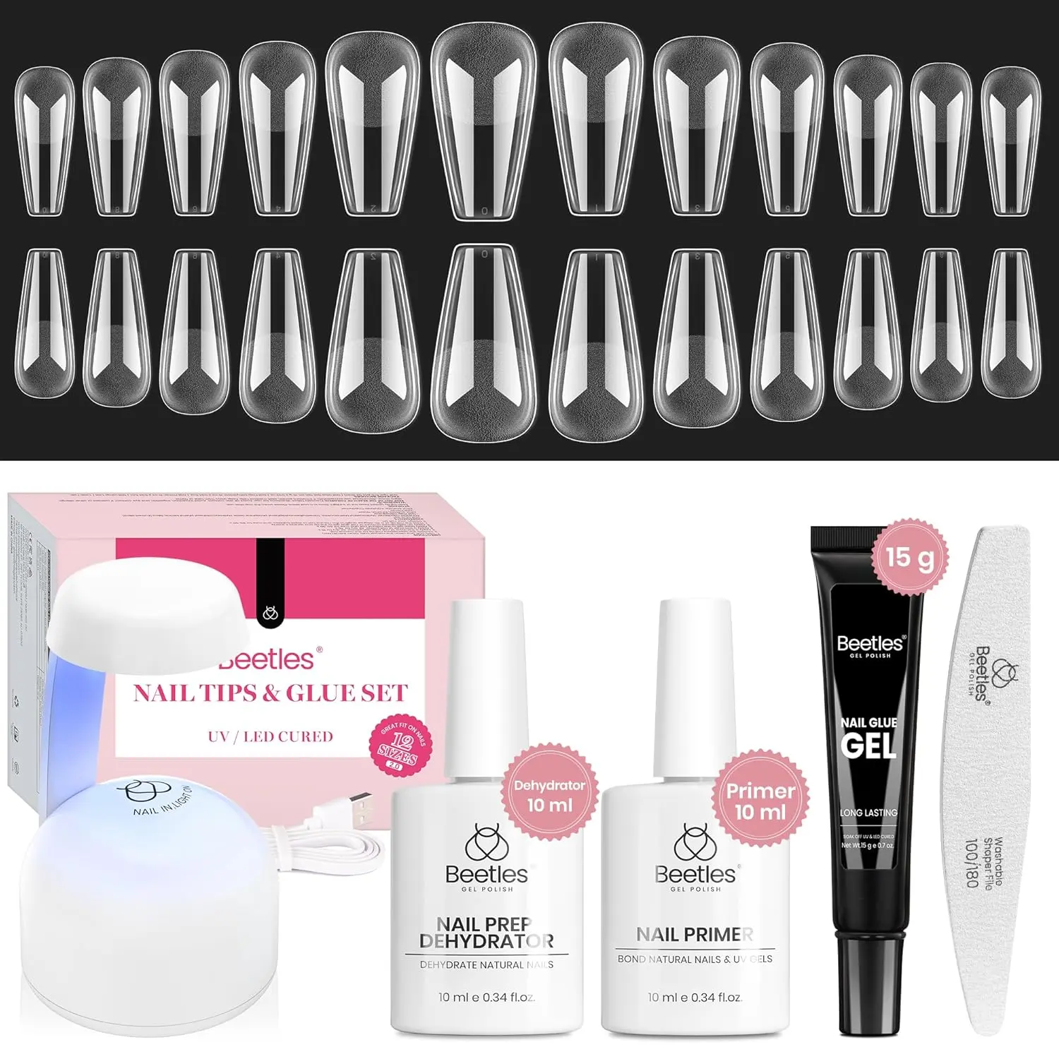 Coffin Medium 576pcs( Etch-X Nail Kit)