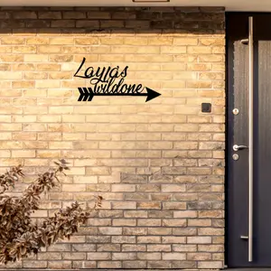 Wildone Metal Signage, Modern Farmhouse Wall Decor, Housewarming Gift, Engraved Metal Plaque, Wedding Decoration, Christmas Ornament