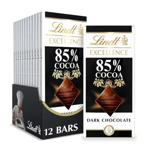 (12 Pack)Lindt Excellence 85% Cocoa Dark Chocolate Candy Bar, 3.5 oz.