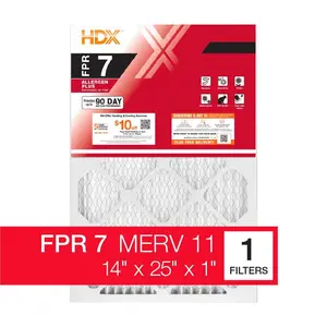 14 in. x 25 in. x 1 in. Allergen Plus Pleated Air Filter FPR 7, MERV 11