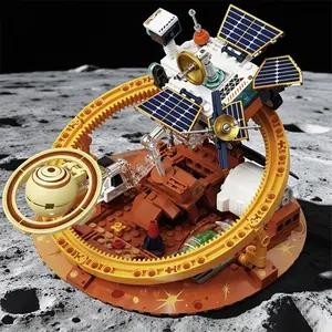 Solar-Powered Dawn Explorer Car, Space Aviation Building Blocks Vehicle, Solar-Driven Toy Car, Educational Stem Model Kit