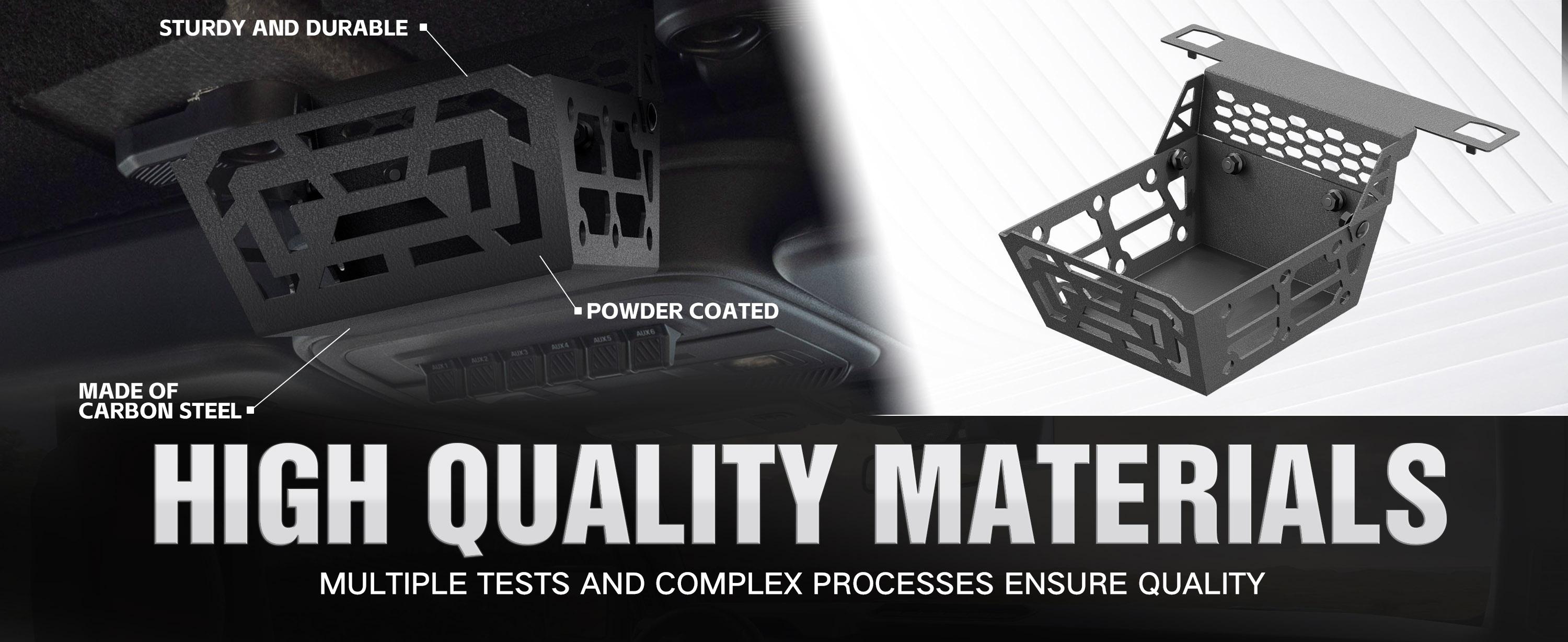 【Yzona】Overhead Storage Compatible with 2021 2022 2023 2024 2025 2026 Ford Bronco, Interior Steel Console Organizer Hard Top Basket Storage Panel Tray (Exclude Soft Top)