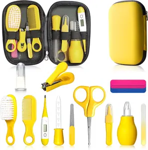 Baby Grooming Kit Electric Nail Trimmer Set 18PCS Newborn Care Kit Yellow