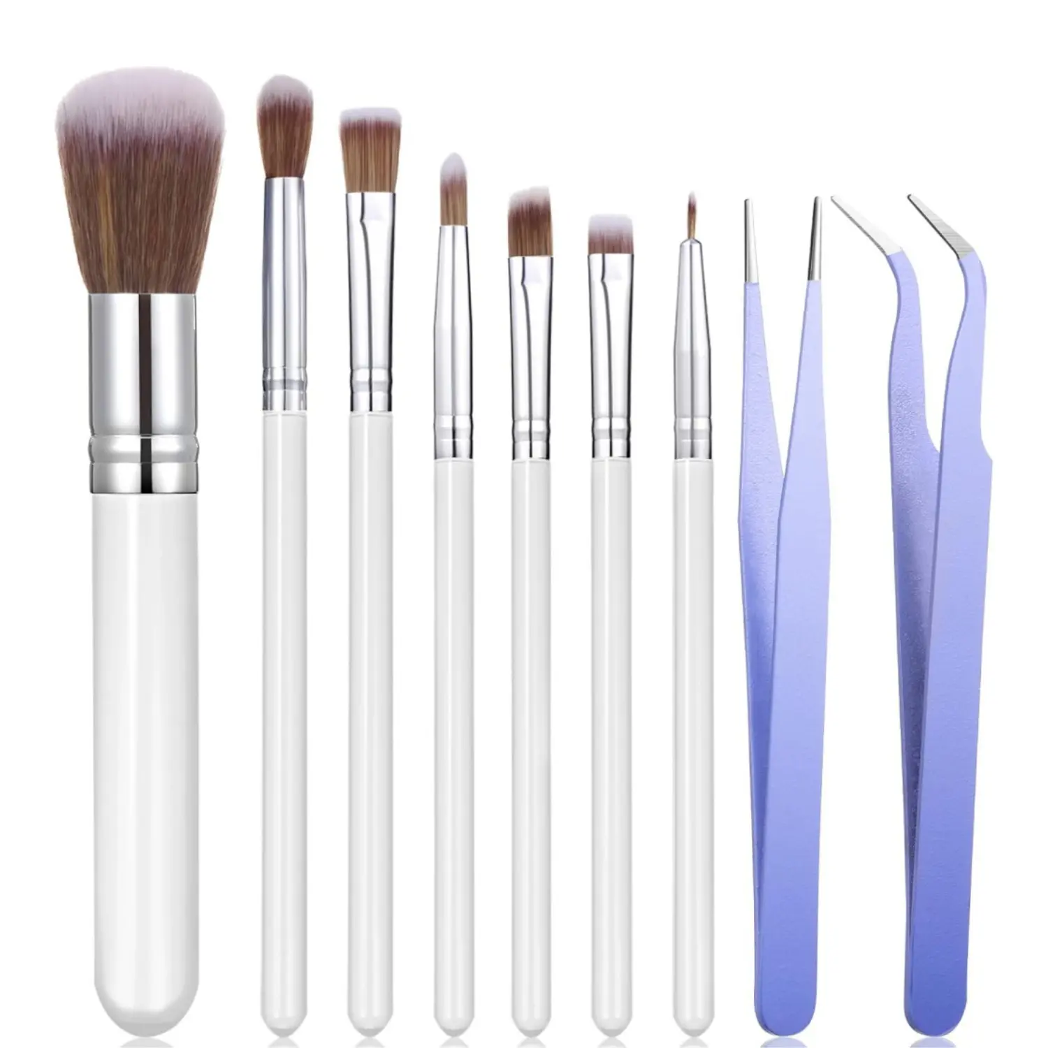 9Pcs Food-Safe Plastic Fondant Brushes Tool Set with Cooking Tweezers (16.7-13.9 cm, 11 cm) for Cake Baking, Dessert Decoration - Home Improvement Pastry Supplies for DIY Enthusiasts