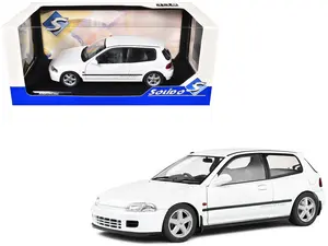 Solido 1991 Honda Civic (EG6) RHD (Right Hand Drive) White 1:18 Diecast Model Car