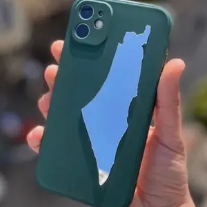 Phone mirror : Palestine Map Mirrors Sticker - Silver/Gold/Rose Gold Accessories
