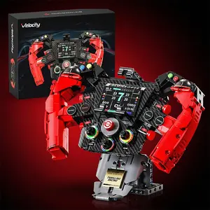 971Pcs Formula Racing Vehicle Steering Wheel MOC Blocks Supercar Model Building Toys Gifts for Adult Boys Technical Bricks Sets