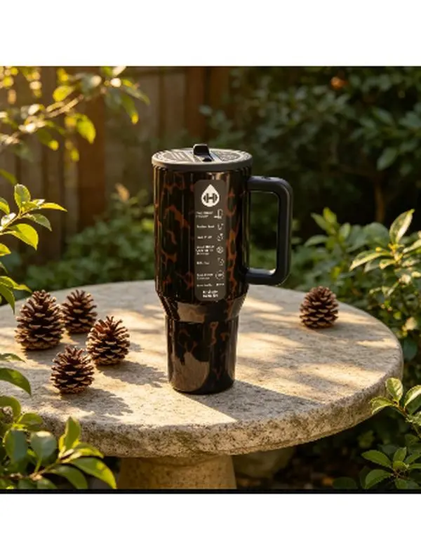 HydroJug 40oz Stainless Steel Vacuum Insulated Flask, Leak-Proof Portable Compact On-The-Go Travel Mug, 24-Hour Cold Retention Double-Wall Drinkware, Large-Capacity Collegiate Collector Edition Can Cup, Flasks