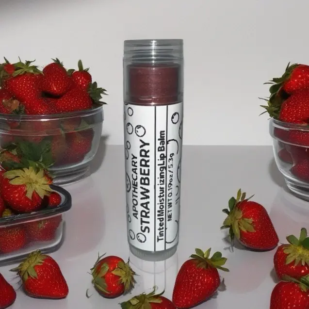 Strawberry Tinted Lip Balm by The Feral Apothecary - All Natural Nourishing Lip Moisturizer, 100% Grass Fed Beef Suet Tallow, Multi-Pack Hydrating glossy Moisture