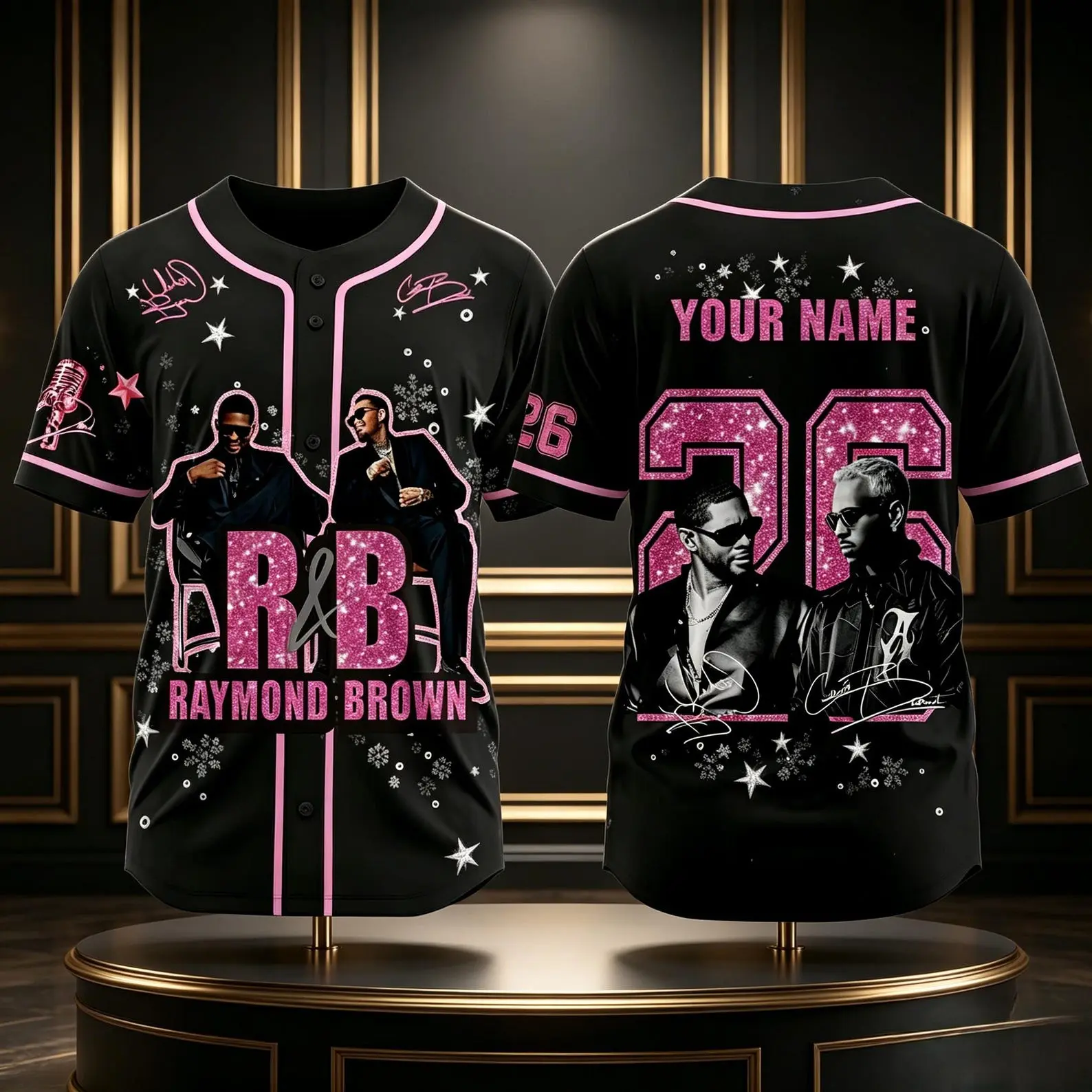 Custom Printing Team Breezzzy Baseball Jersey,The R&B Tour Concert Outfit, Custom Name Number Jersey