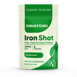 Smart Eats - Iron + Multivitamin Blend | Highly Absorbed | Avoids Side Effects | 24mg Ferrous Glycinate | Vitamins A, B12, C, D, E, Folate, Biotin, Riboflavin | Boost Hemoglobin, Ferritin | 30 Scoops