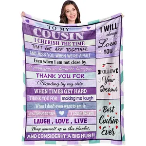 Cousin Gifts for Women, Gifts for Cousins Female, Cousin Christmas Birthday Gifts, Best Cousin Gift Idea, Favorite Cousin Gifts For Girls, Cousin Gifts for Christmas, Cousin Gift Ideas Blanket 50"x60"