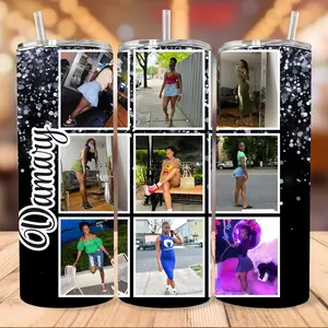 Customized Picture 20 oz Tumbler Cup Stainless Water Bottle Drink Drinkware Washable  Bottled