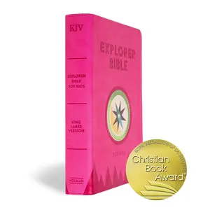 KJV Explorer Bible for Kids – Bubble Gum LeatherTouch (Full-Color Study Edition)