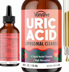 Liposomal Uric Acid Drops, Tart Cherry Supplement with Celery Seed & Boswellia Extract – Muscle, Detox, Joint and Kidney, Uric Acid Cleanse Liquid Supplement– 4 FL OZ (1 Bottle)