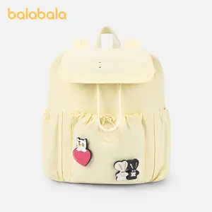 Balabala Kids Drawstring Backpack Cute Cartoon Patches Casual Backpack for Toddlers