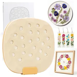 Microwave Flower Press Kit, 9" Fast Drying & Easy Flower Pressing Kit with Reusable&Washable Cloth, Vibrant Color Retention for Craft Plant&Flowers Preservation Art, Gift for Art Craft Lovers